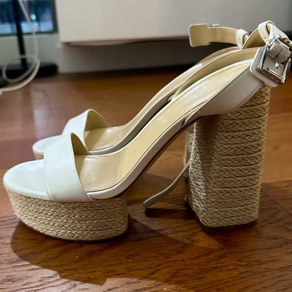 Only worn once! Michael Kors Ashton Espadrille High Heel Platform Sandals - Picture 14 of 14